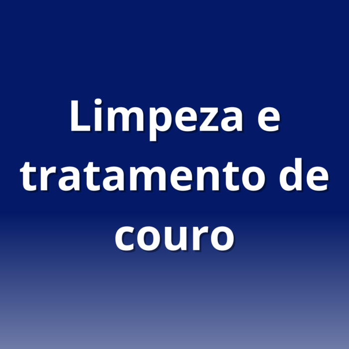 Limpeza e Tratamento de couro