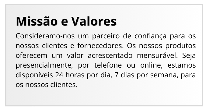 Missão e Valores