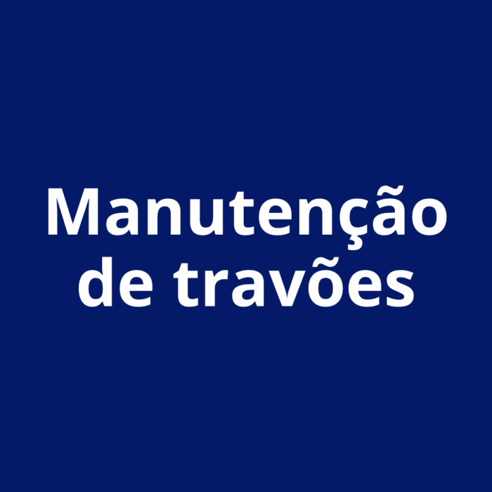Manutenção de travões